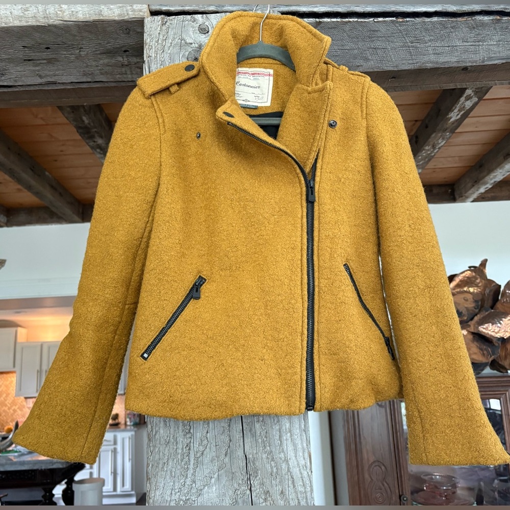 Cartonnier for Anthropologie Mustard Teddy Jacket